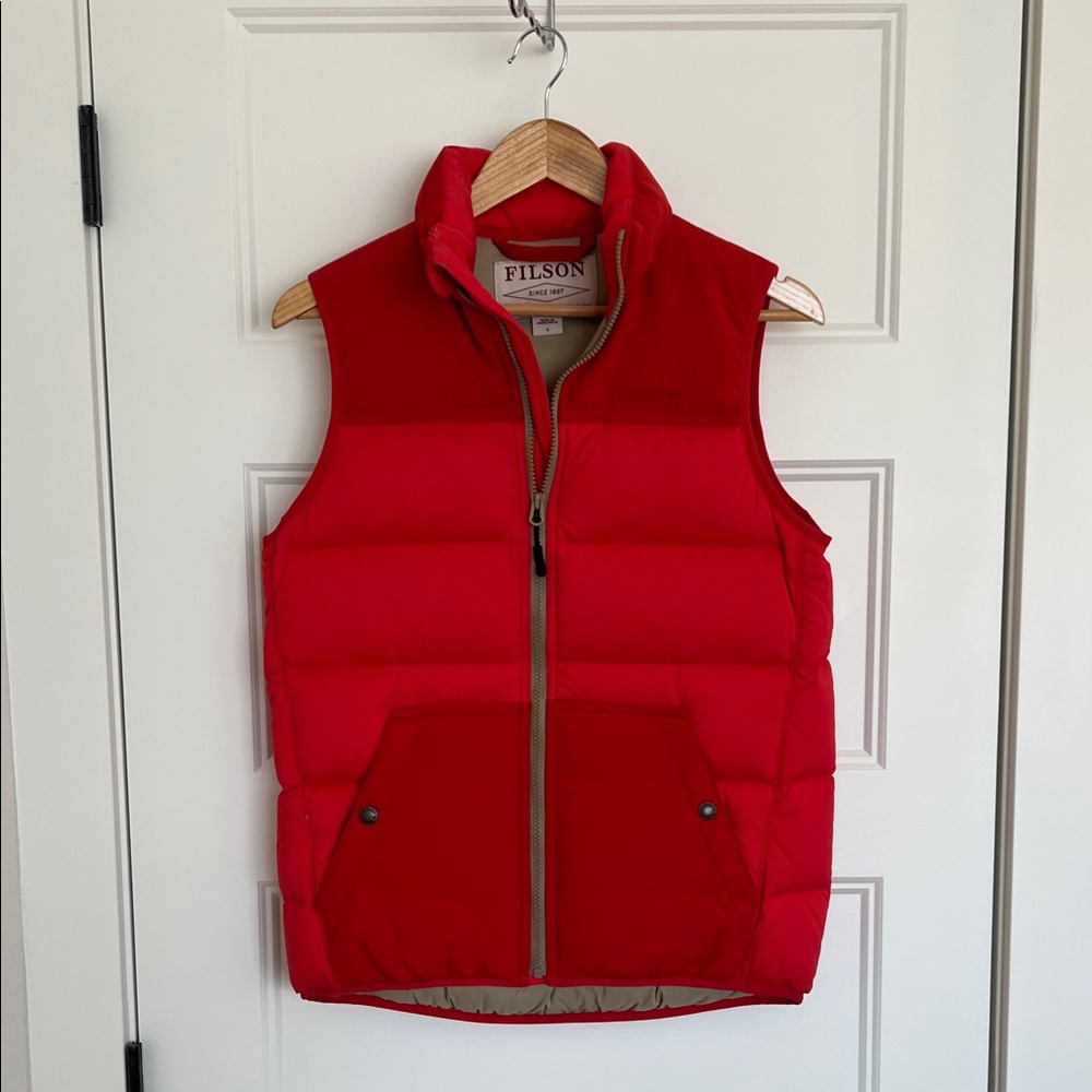 Filson Bright Red Quilted Vest